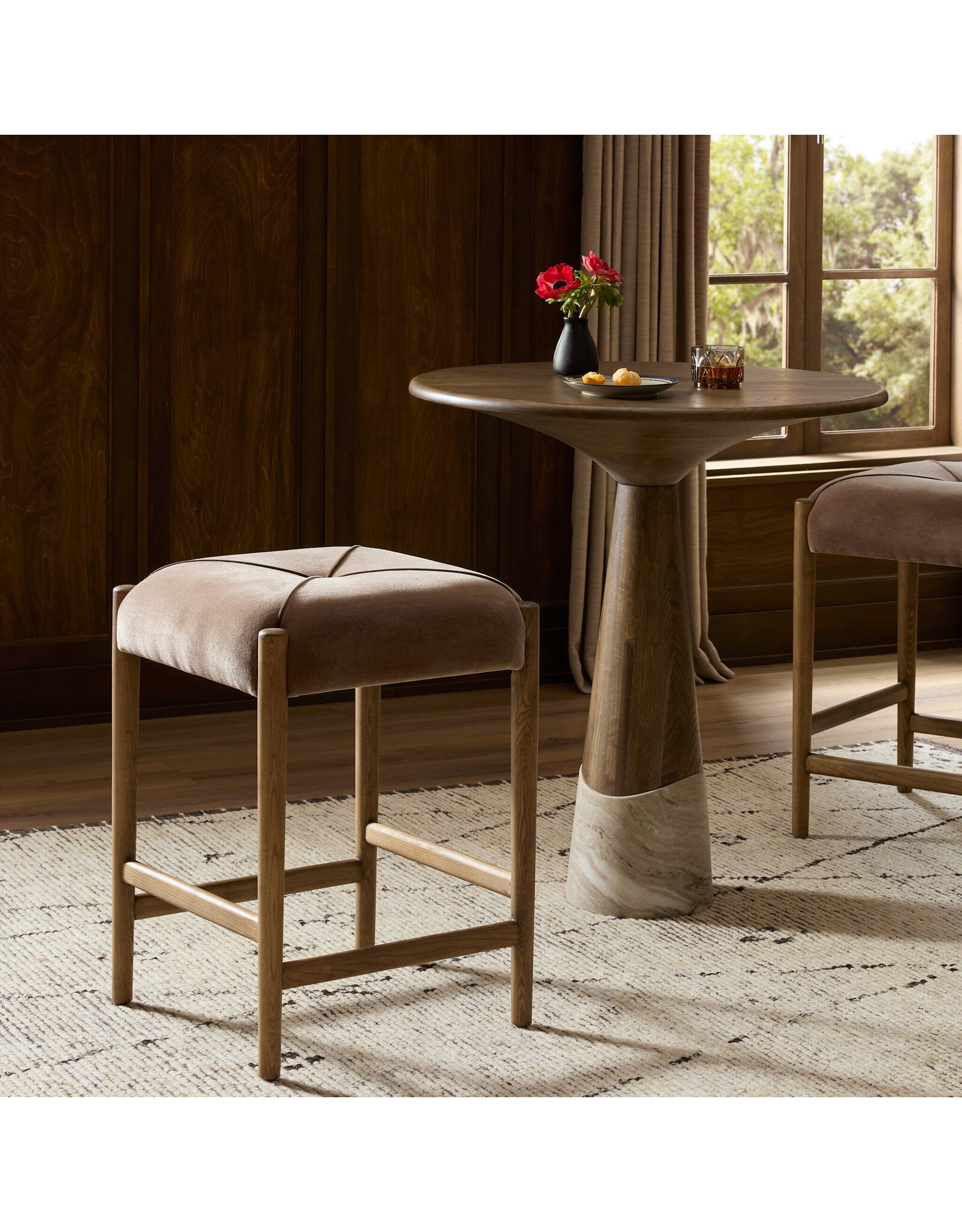 Auden Stool in Monte Mushroom