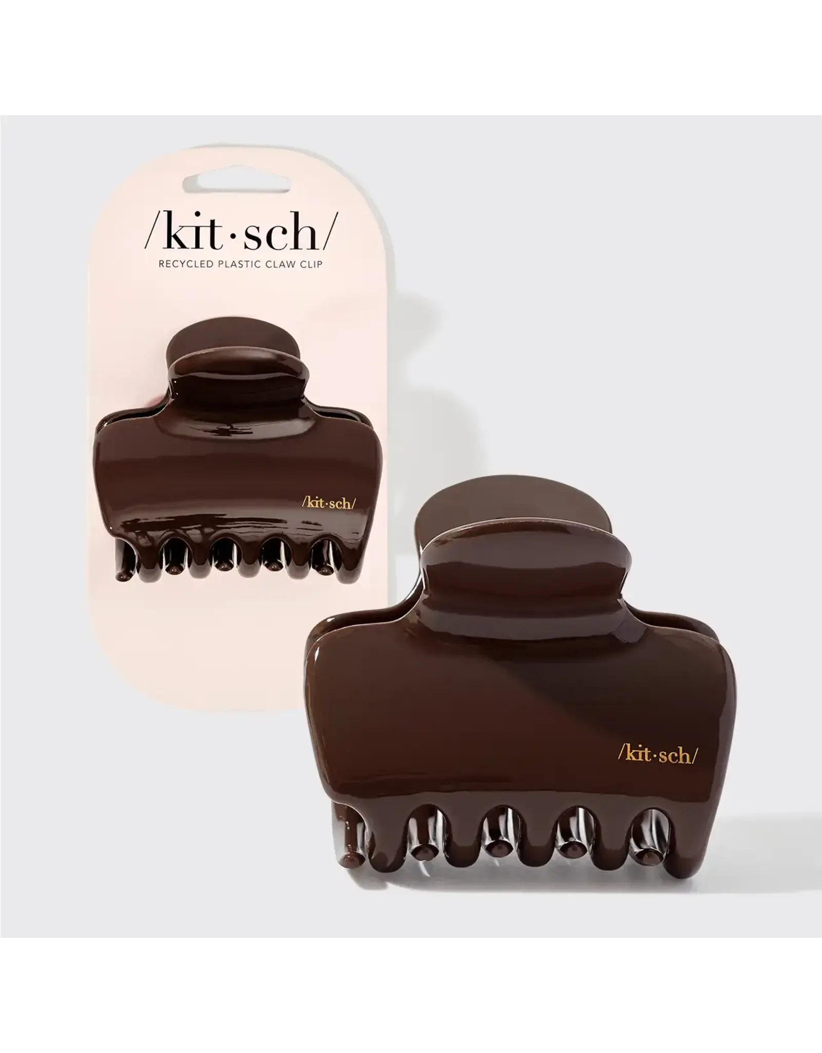Recycled Plastic Puffy Cloud Clip, Chocolate