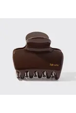 Recycled Plastic Puffy Cloud Clip, Chocolate