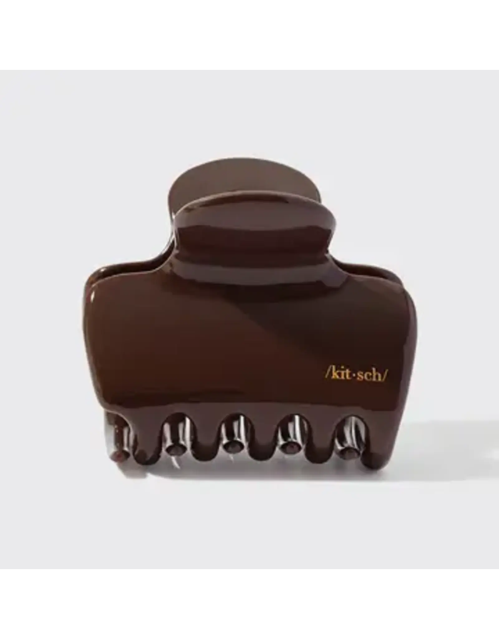 Recycled Plastic Puffy Cloud Clip, Chocolate