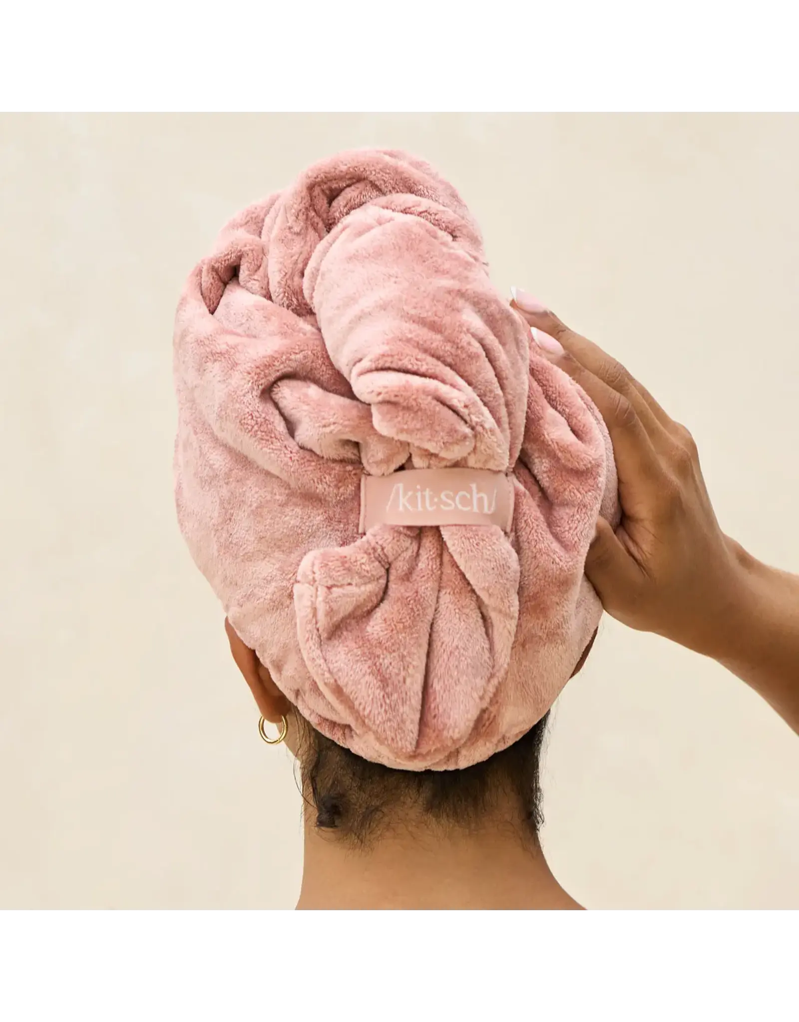 Terracotta Plush Microfiber Hair Towel