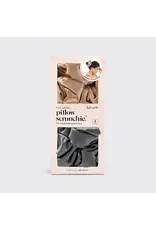 Satin Sleep Pillow Scrunchies, Charcoal/ Gold