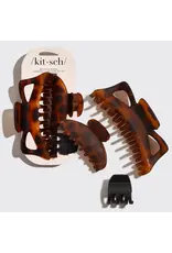 Recycled Plastic Assorted Claw Clips, Jumbo 3pc Set