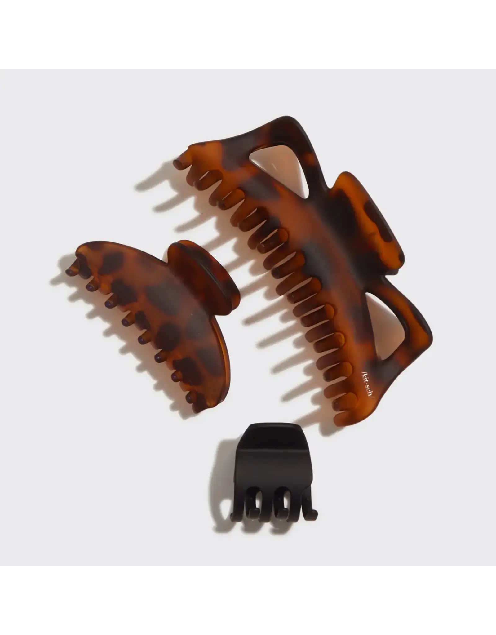 Recycled Plastic Assorted Claw Clips, Jumbo 3pc Set