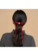 Velvet & Gemstone Bow Hair Clip