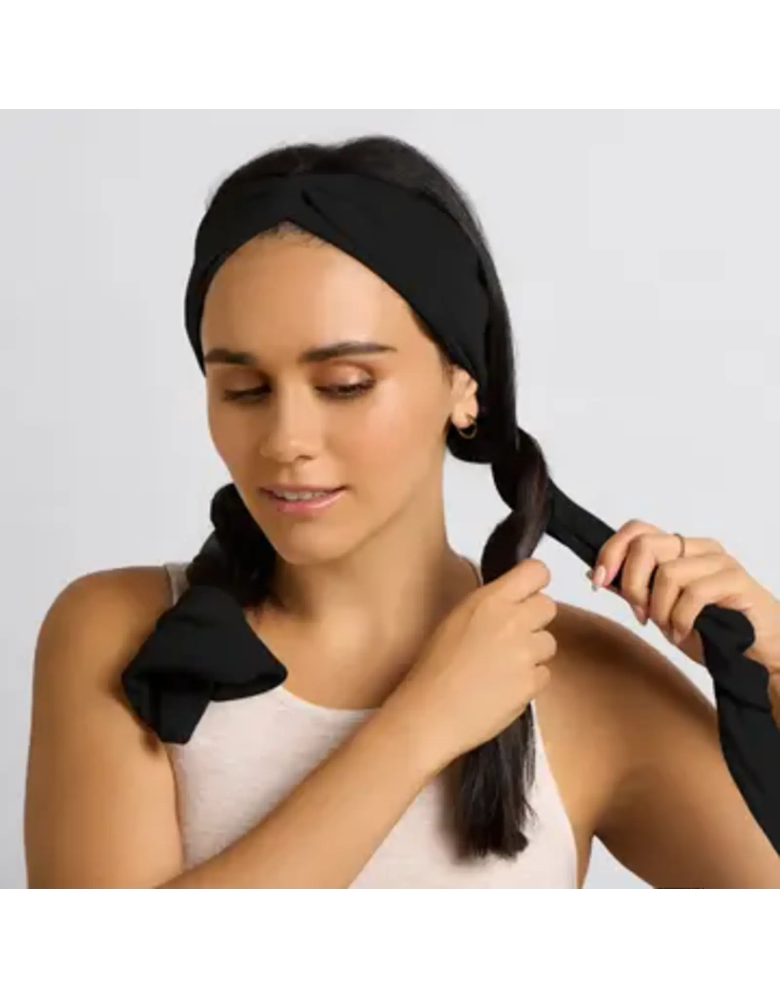 Set & Flow Heatless Curling Headband, Black