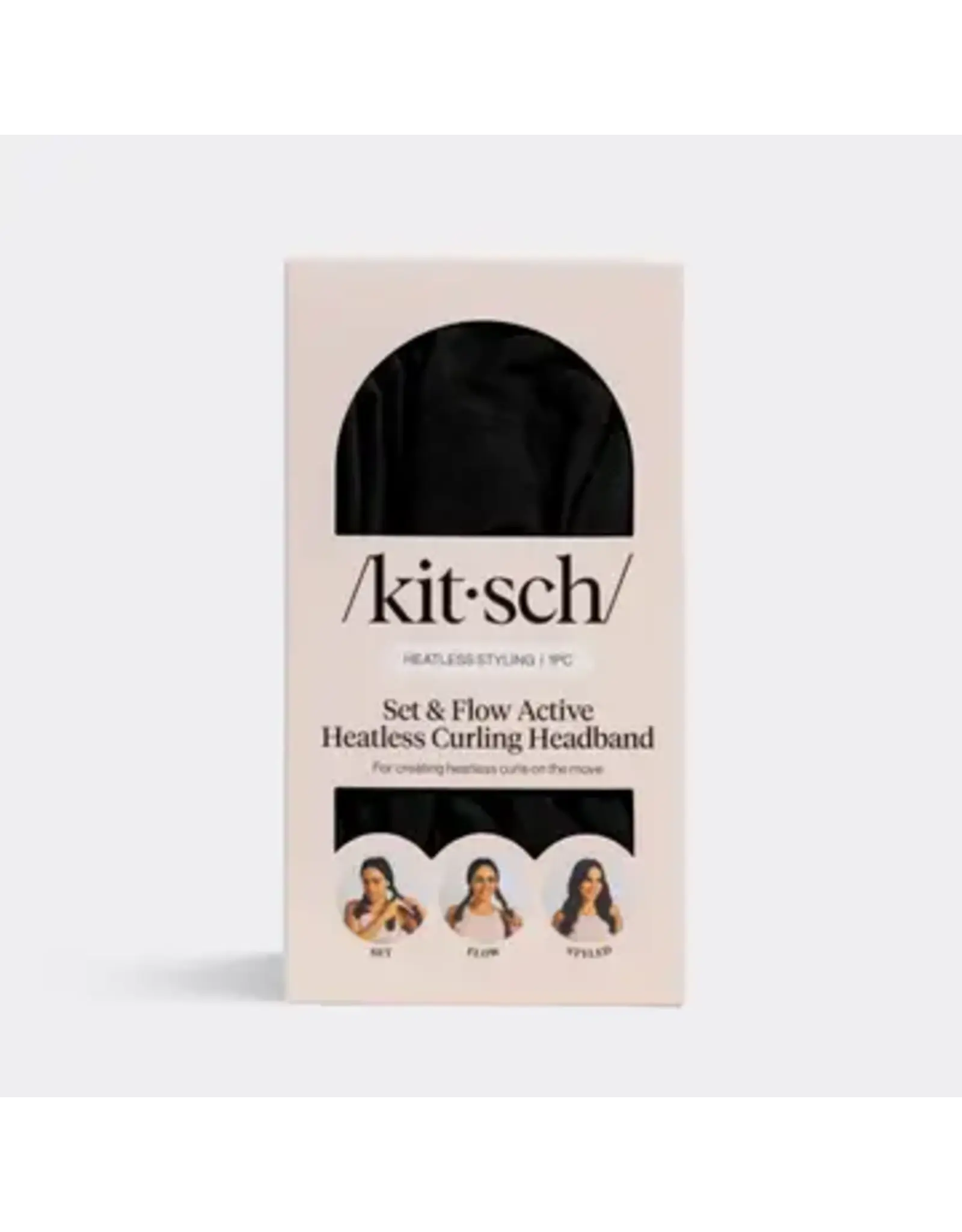 Set & Flow Heatless Curling Headband, Black