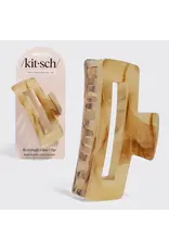 Recycled Plastic Jumbo Open Shape Claw Clip, Chocolate Marble