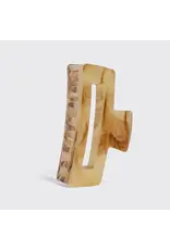 Recycled Plastic Jumbo Open Shape Claw Clip, Chocolate Marble