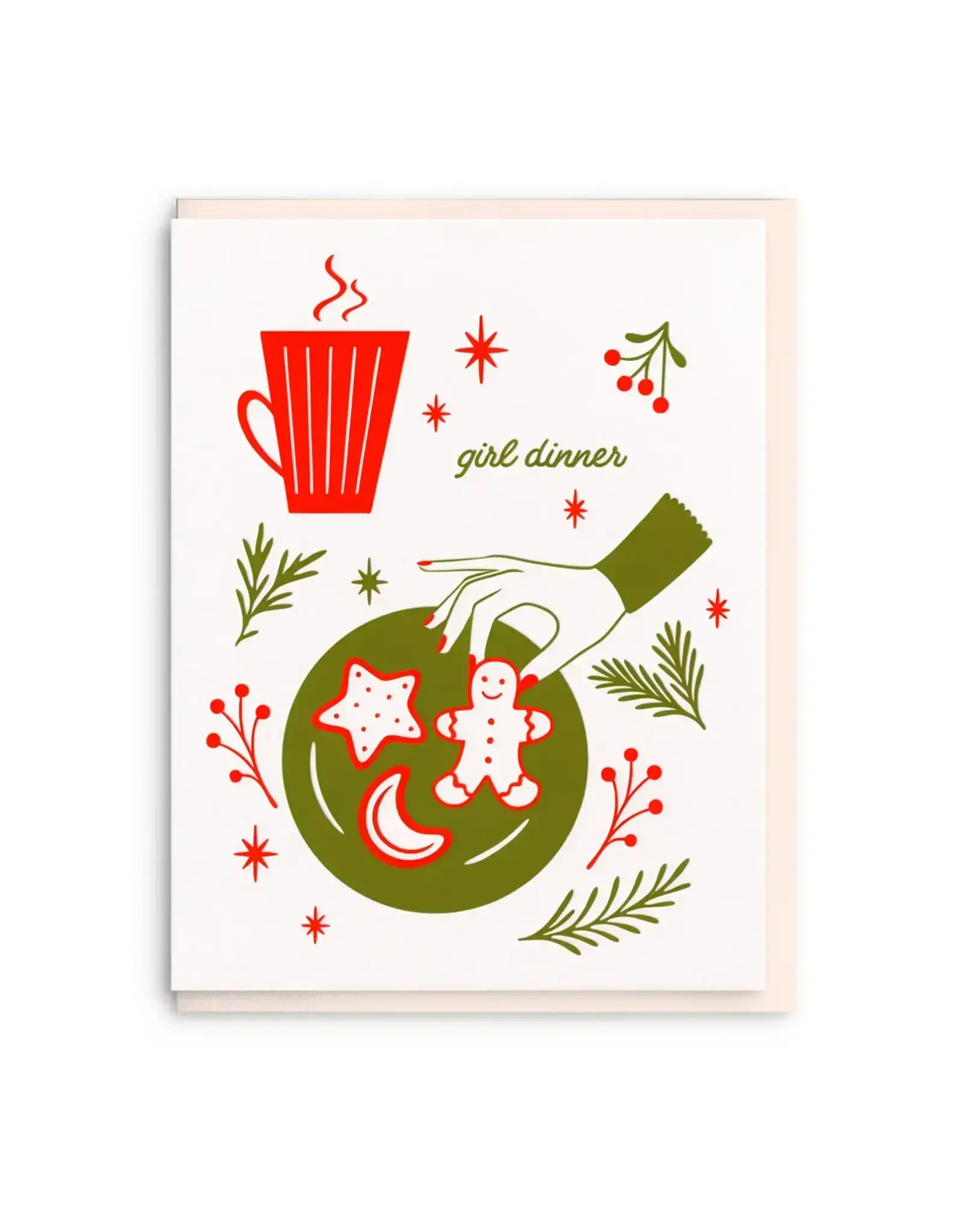 Girl Dinner Holiday Card