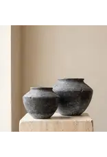 Terracotta Vase, Wide Body with Ridged Neck - Kaela l Medium