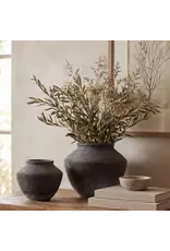 Terracotta Vase, Wide Body with Ridged Neck - Kaela l Medium