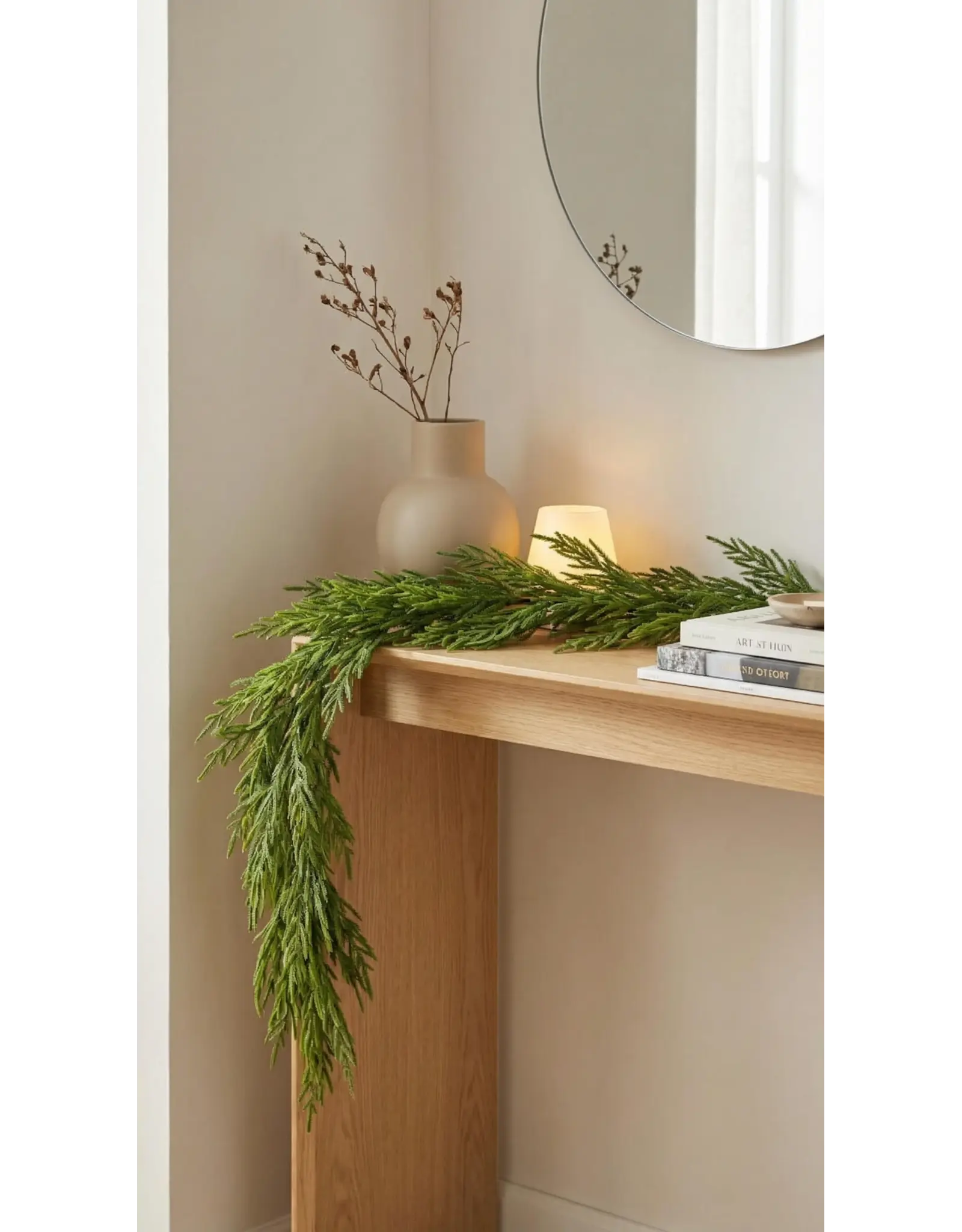 Faux Christmas Garland, Norfolk Pine, 60"