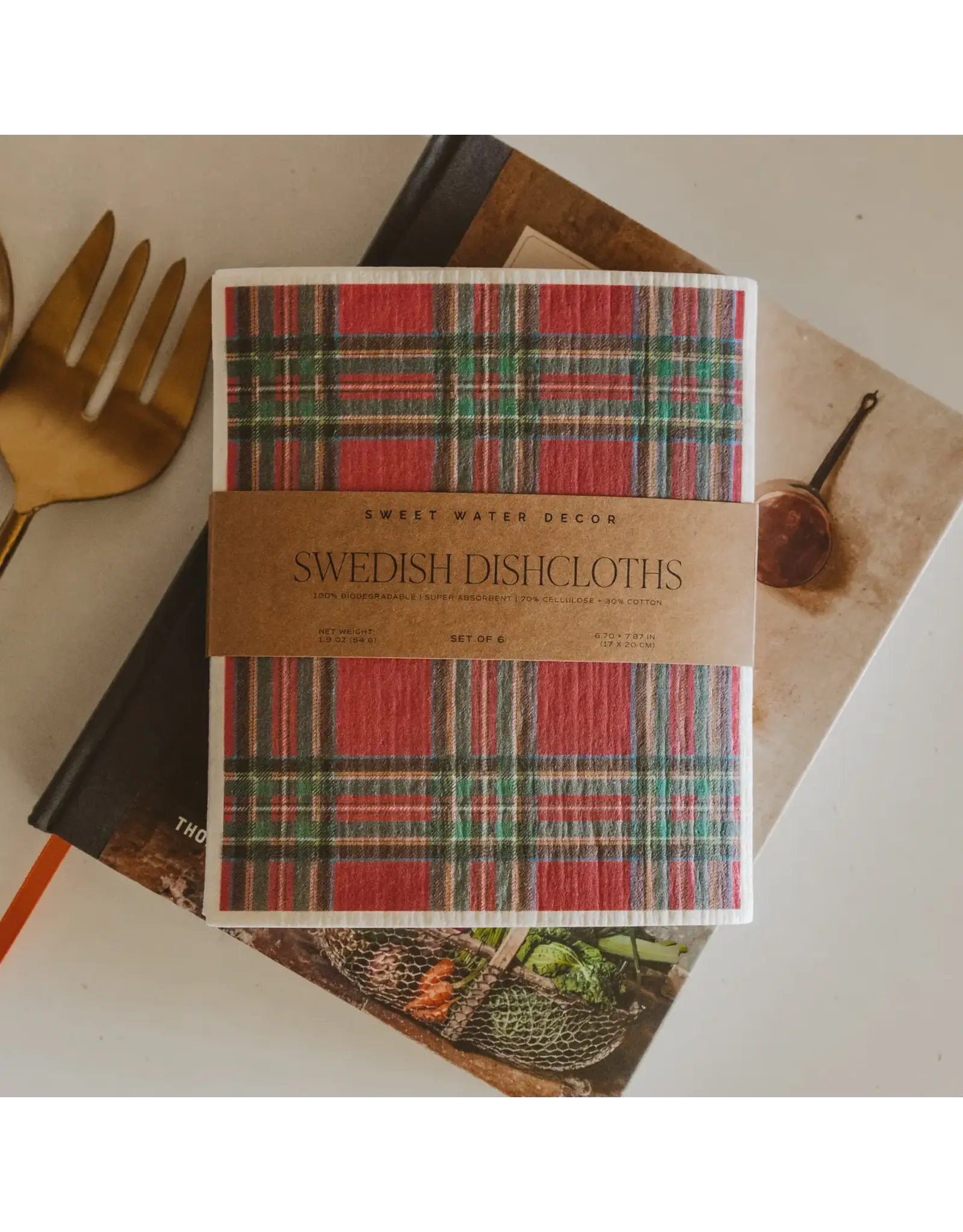Holiday Pattern Swedish Dishcloths, Set of 6