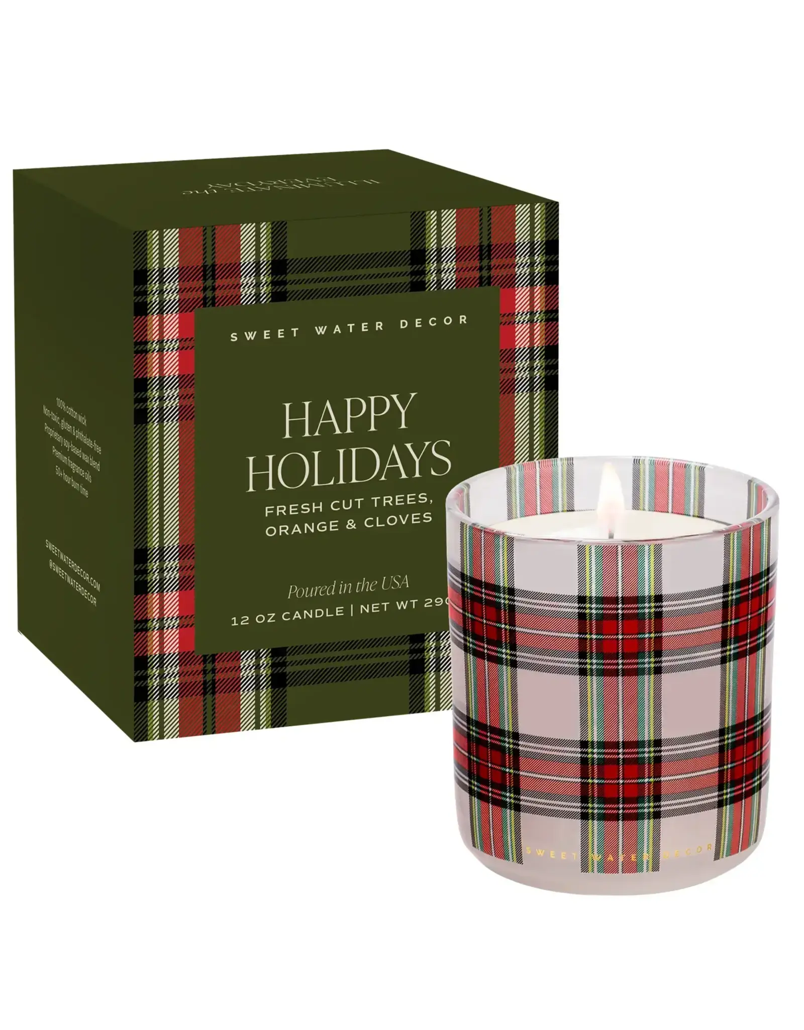 Happy Holidays 12 oz Boxed Soy Candle