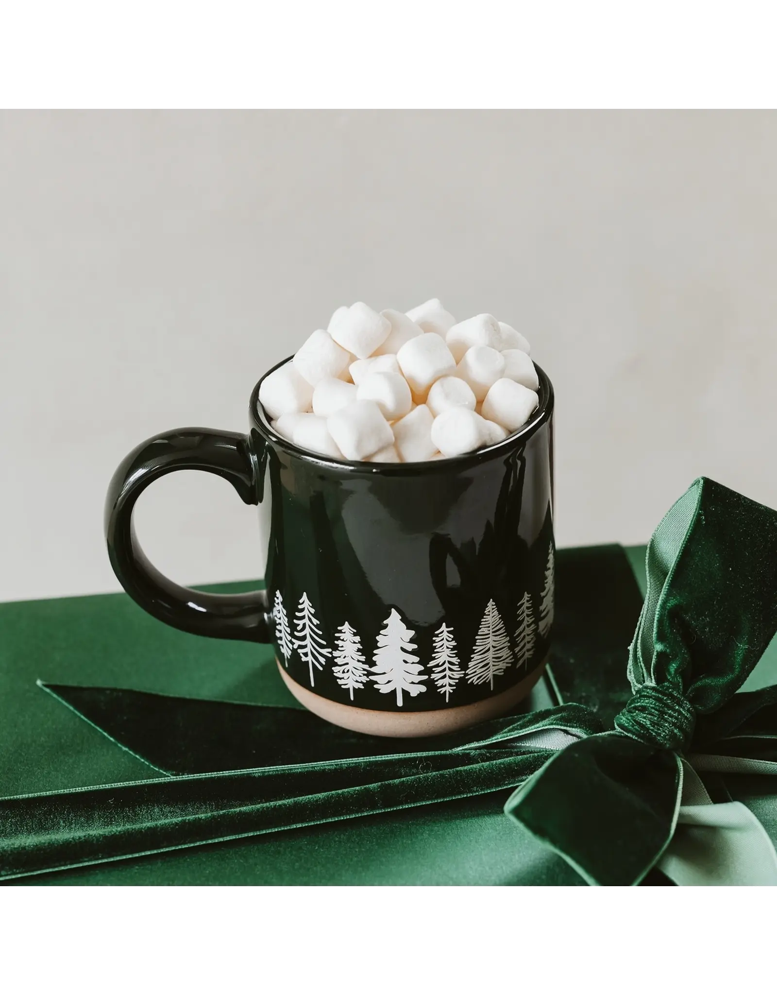 Pine Trees Stoneware Coffee Mug