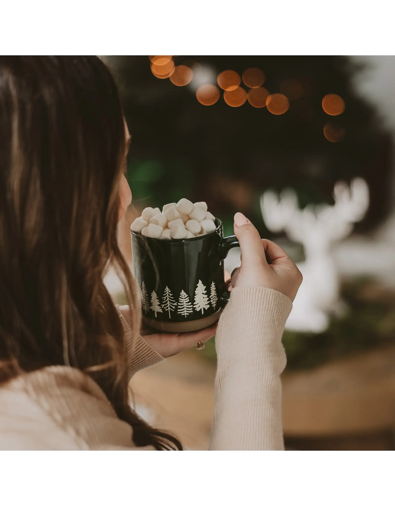Pine Trees Stoneware Coffee Mug