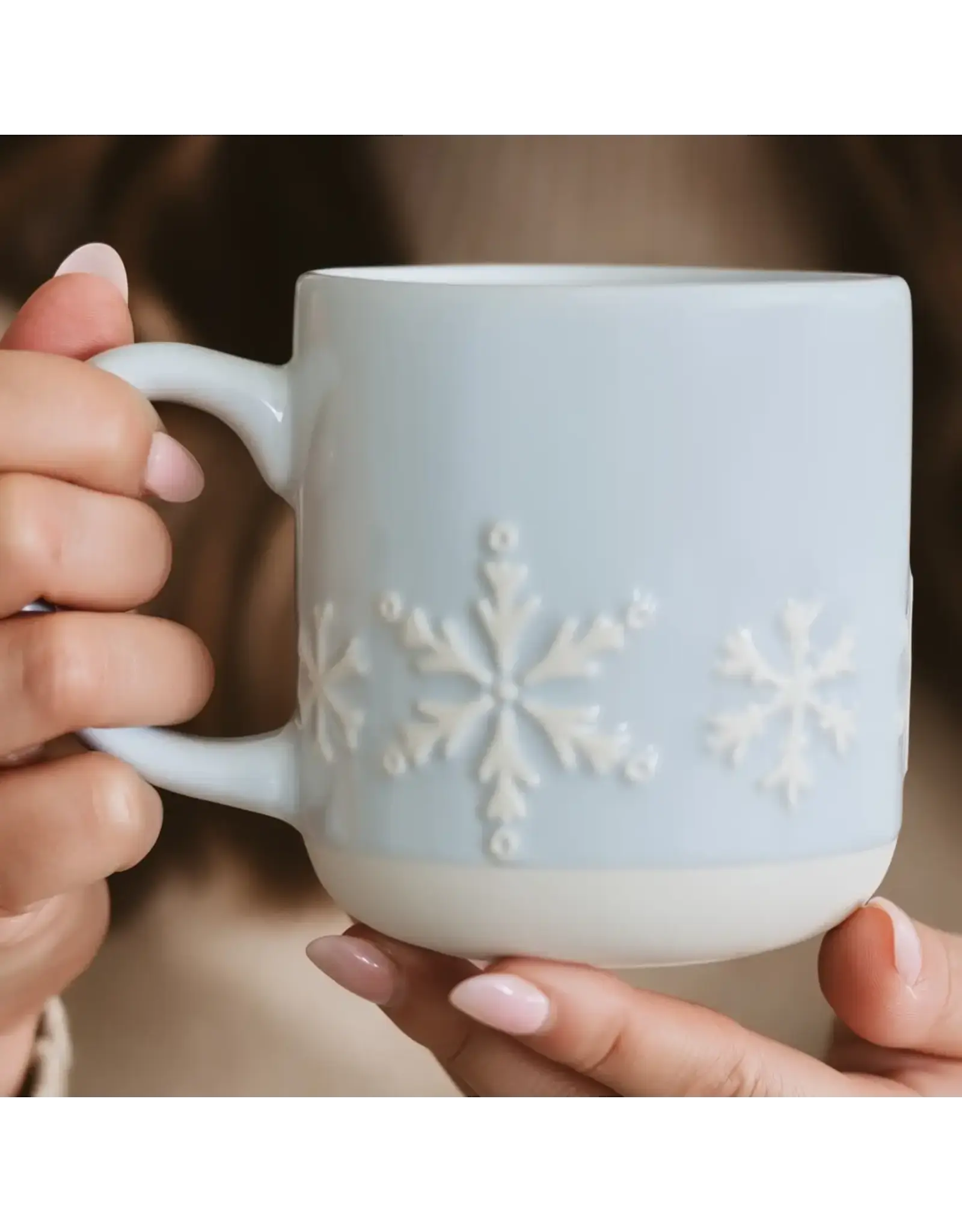Snowflakes Stoneware Coffee Mug