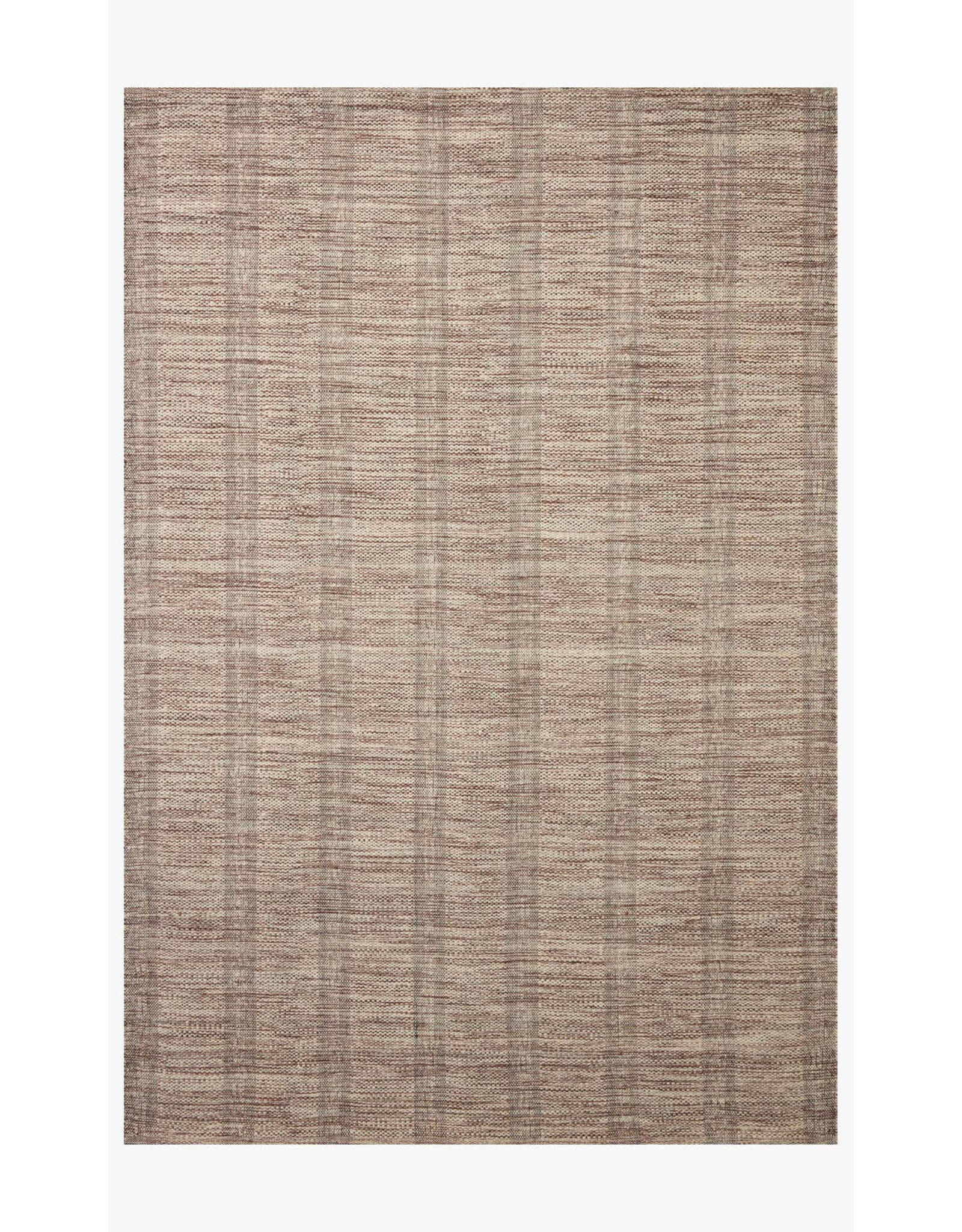 Chris Loves Julia × Loloi Eugene Rug / Chestnut / Ivory EUG-01 in 5'0" x 7'6"