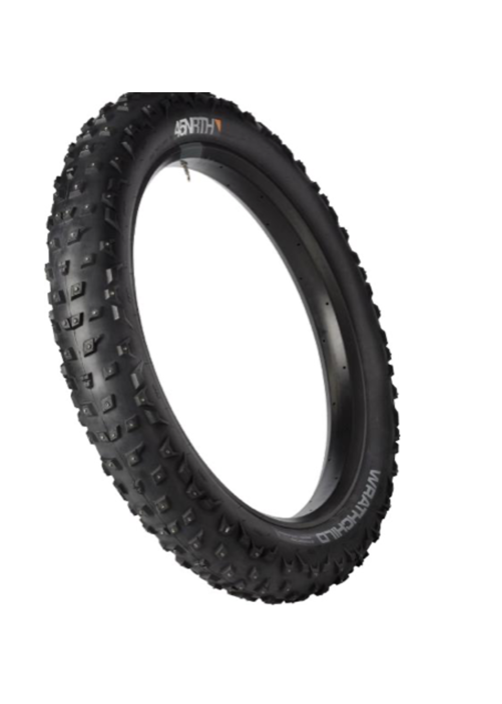 45NRTH 45NRTH Wrathchild Tire - 26 x 4.6, Tubeless, Folding, Black, 120tpi, 224 XL Concave Carbide Aluminum Studs