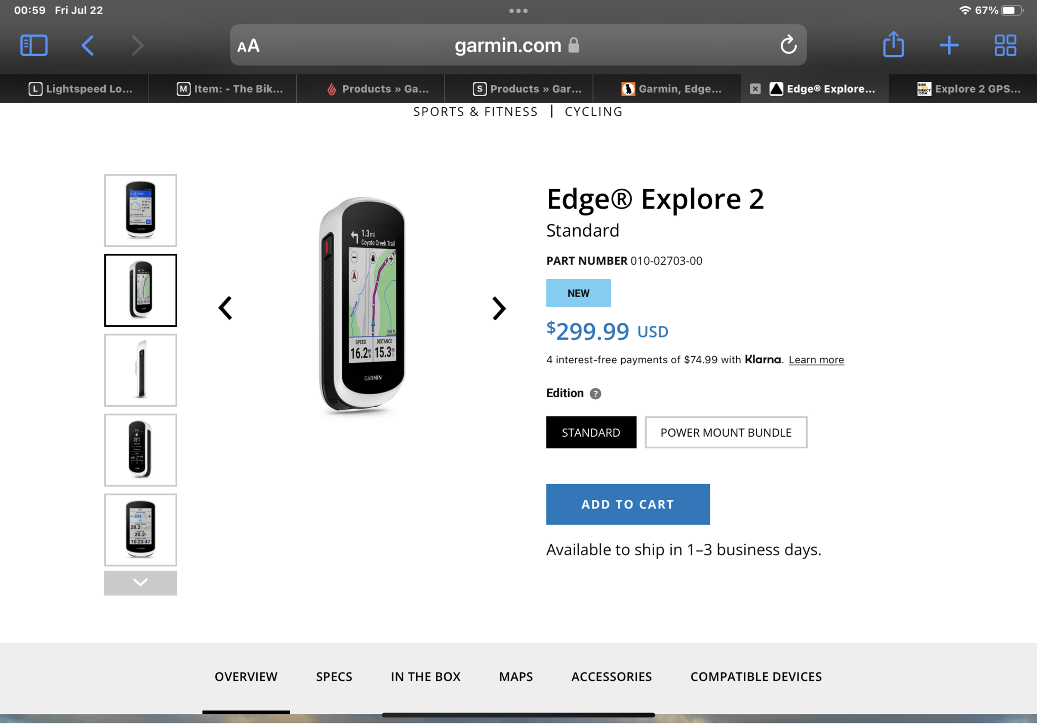 Garmin, Edge Explorer 2, Computer, Unit, White, 010-02703-00