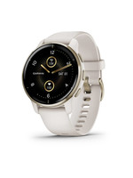 Garmin Garmin Venu 2 Plus GPS Smartwatch - 43mm, Cream/Gold Bezel, Ivory Case, Silicone Band