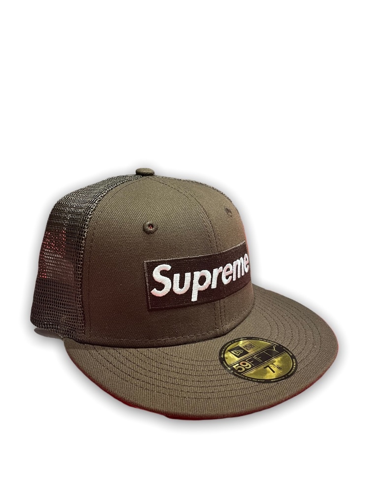 Supreme☆Box Logo Mesh Back New Eraブラウン茶色 - キャップ