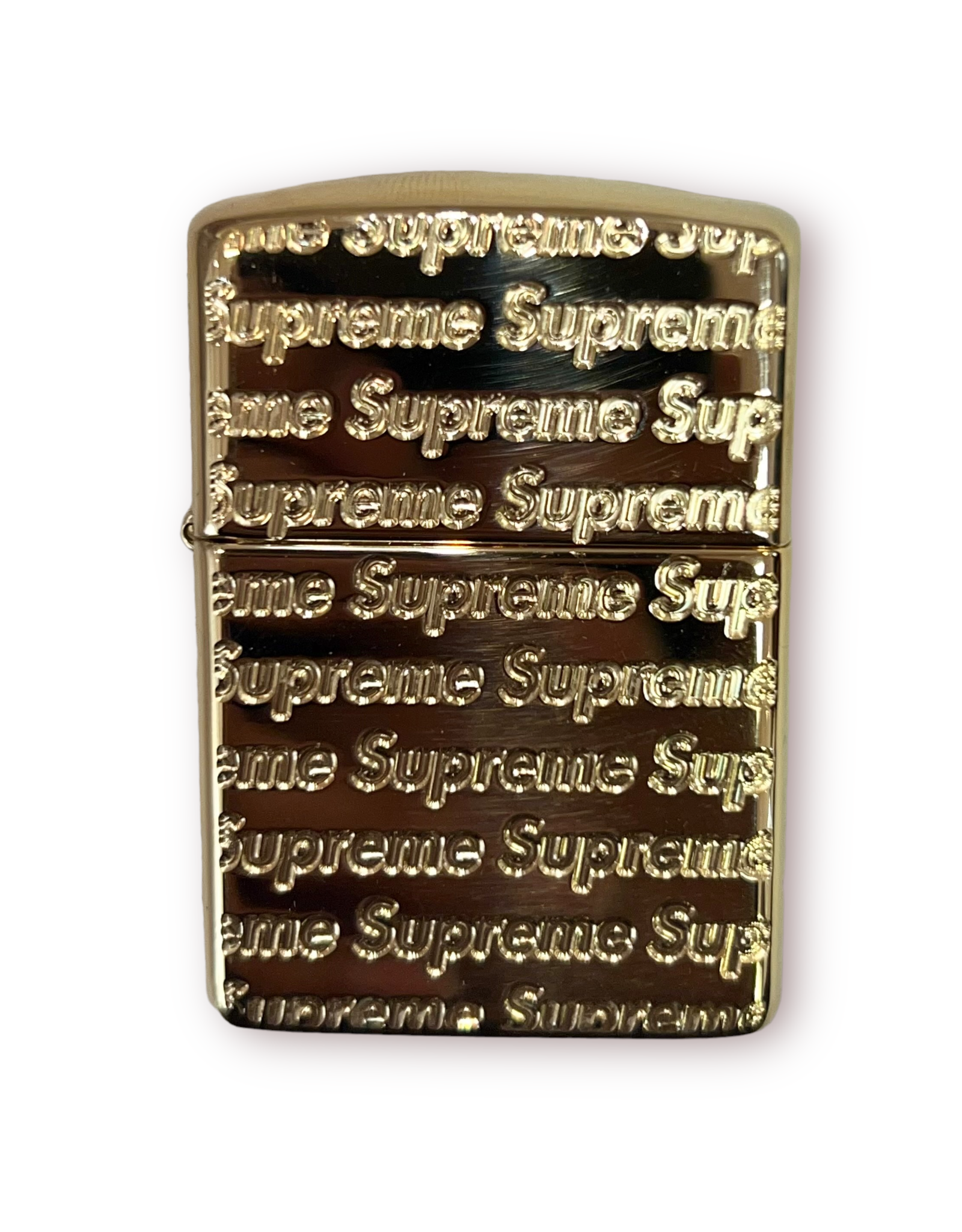 Supreme Repeat Engraved Zippo GOLD