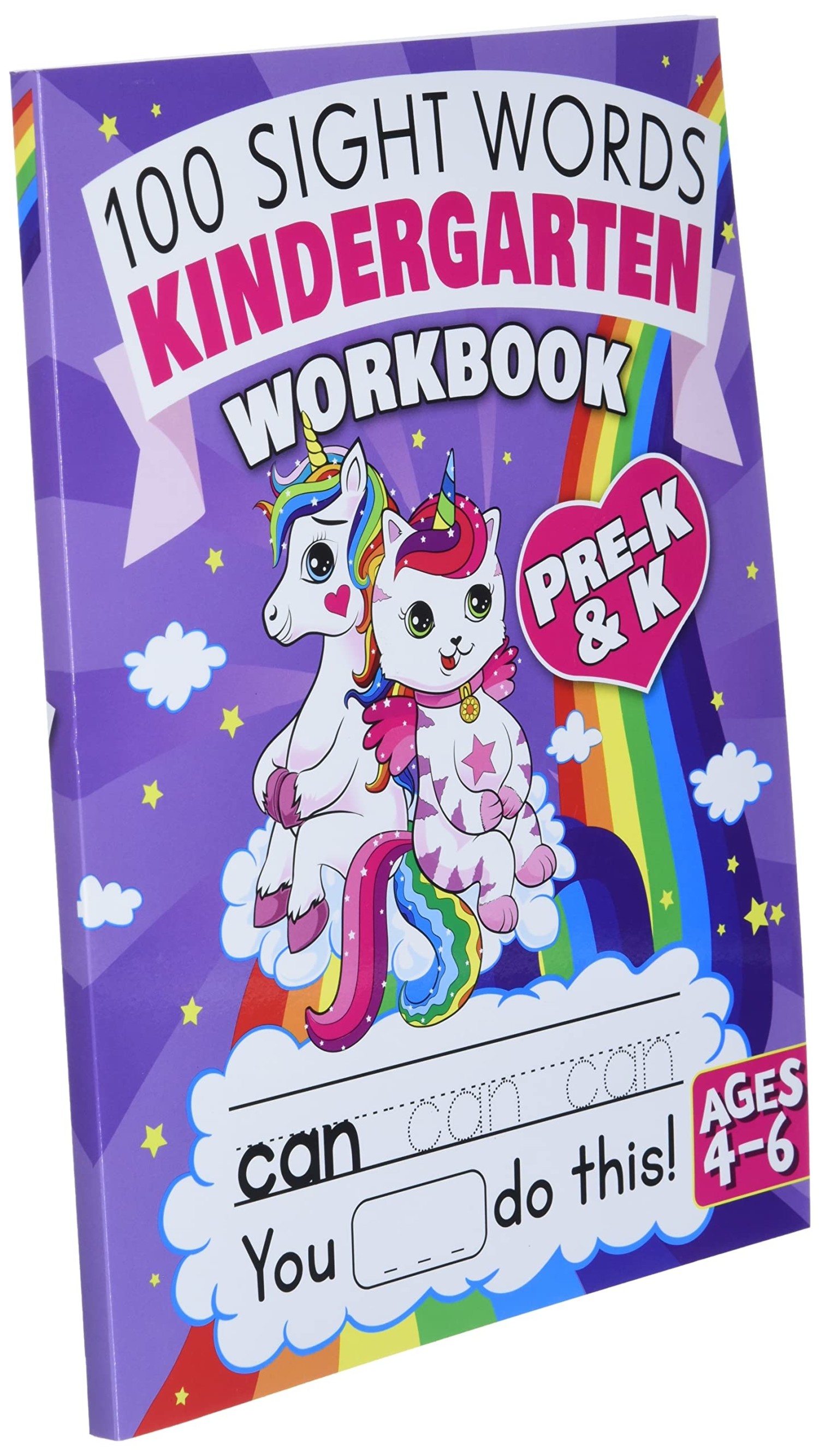 100 Sight Words Kindergarten Workbook Ages 4-6: A Whimsical Learn to Read &  Write Adventure Activity Book for Kids with Unicorns, Mermaids, & More: In  (Paperback)