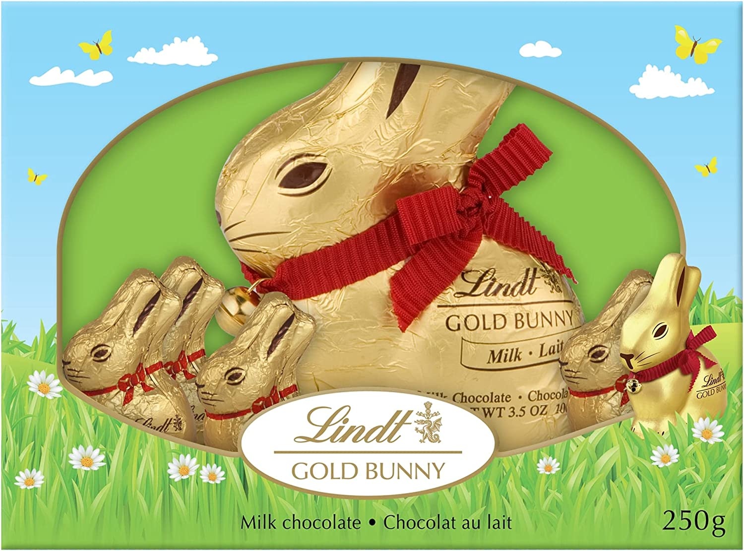 Lindt Gold Bunny Milk Chocolate Easter Bunny T Box 250g Contains 1 Milk Chocolate Gold 9959