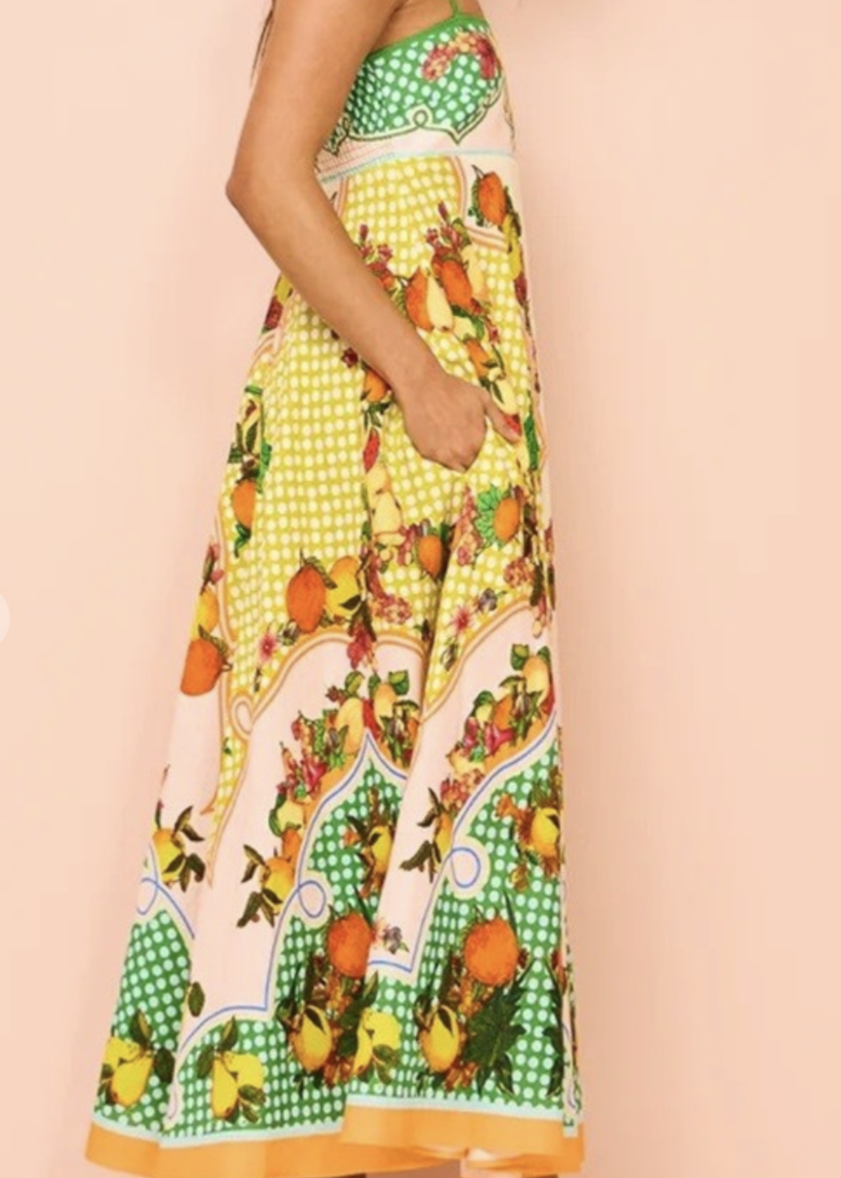 SU SU Fruit Print Long Dress