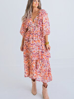 Karlie Karlie Abstract Ruffle Midi