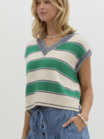 ETO ETO Striped Slvlss Sweater