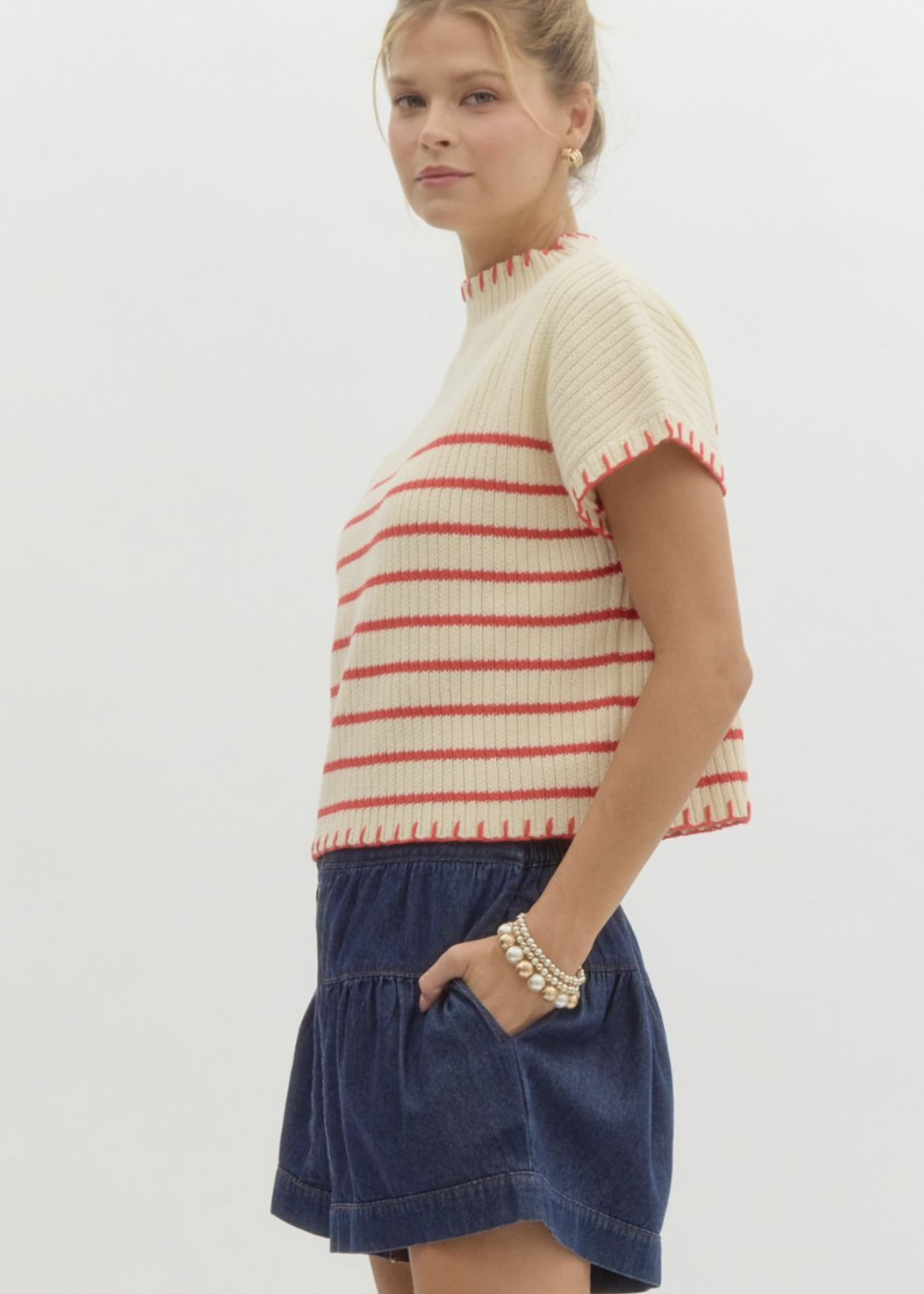 ETO ETO Stripe Knit Sweater