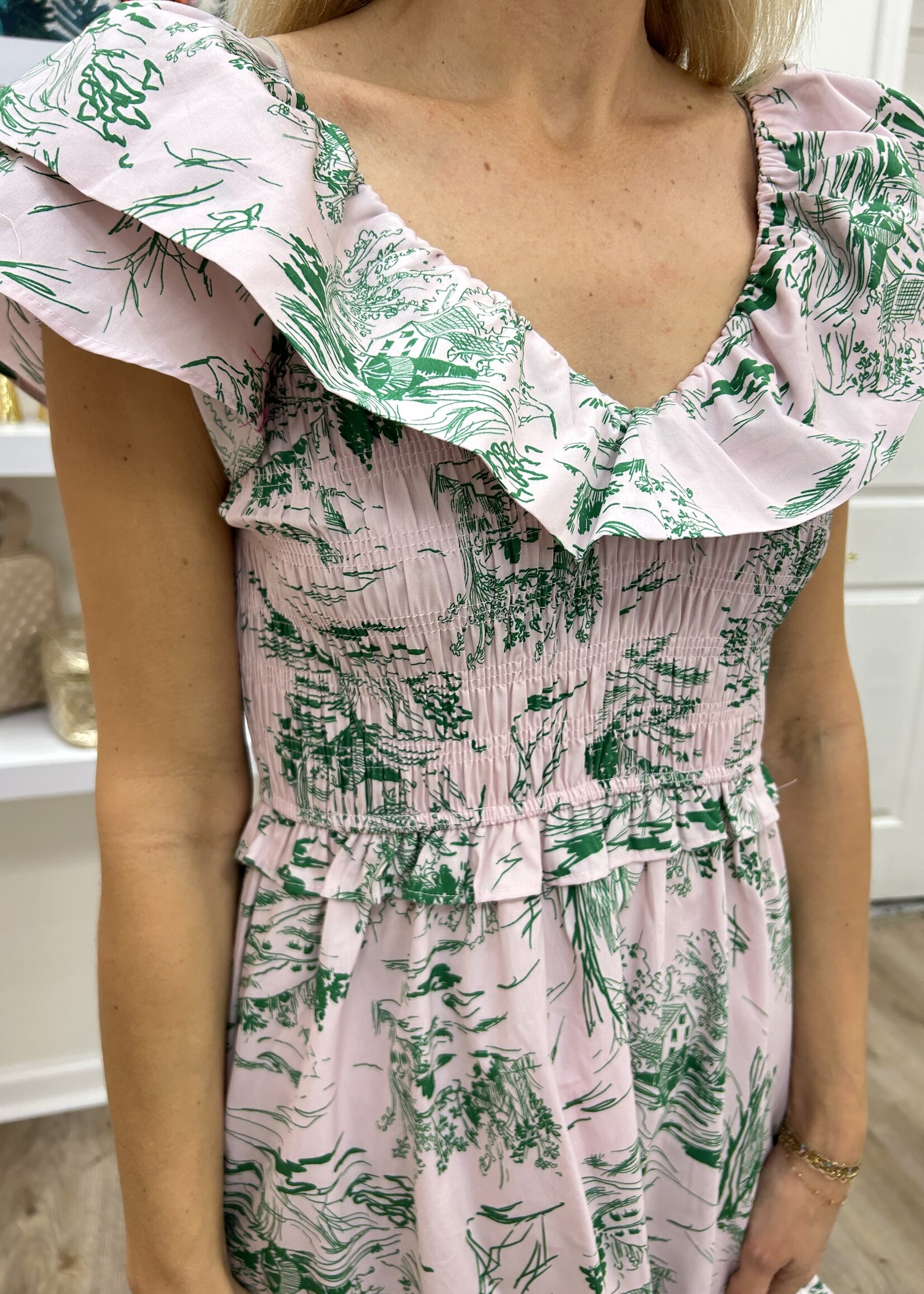 Meet Me In Santorini Meet Me Garden Reverie Short Dress
