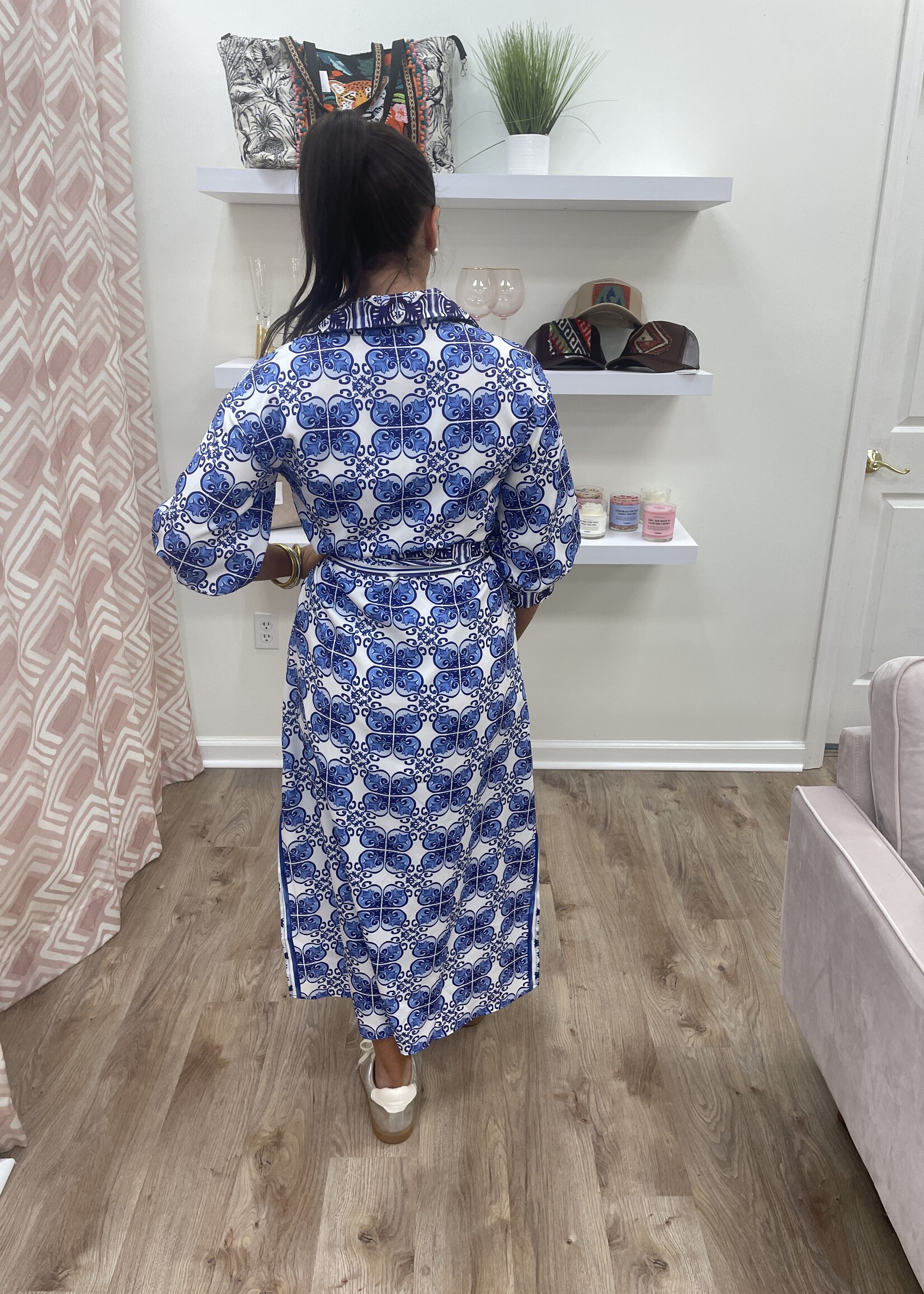 Jade Jade Button Down Belted Dress