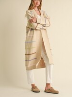 MBL MBL Stripe Knit Midi Cardigan