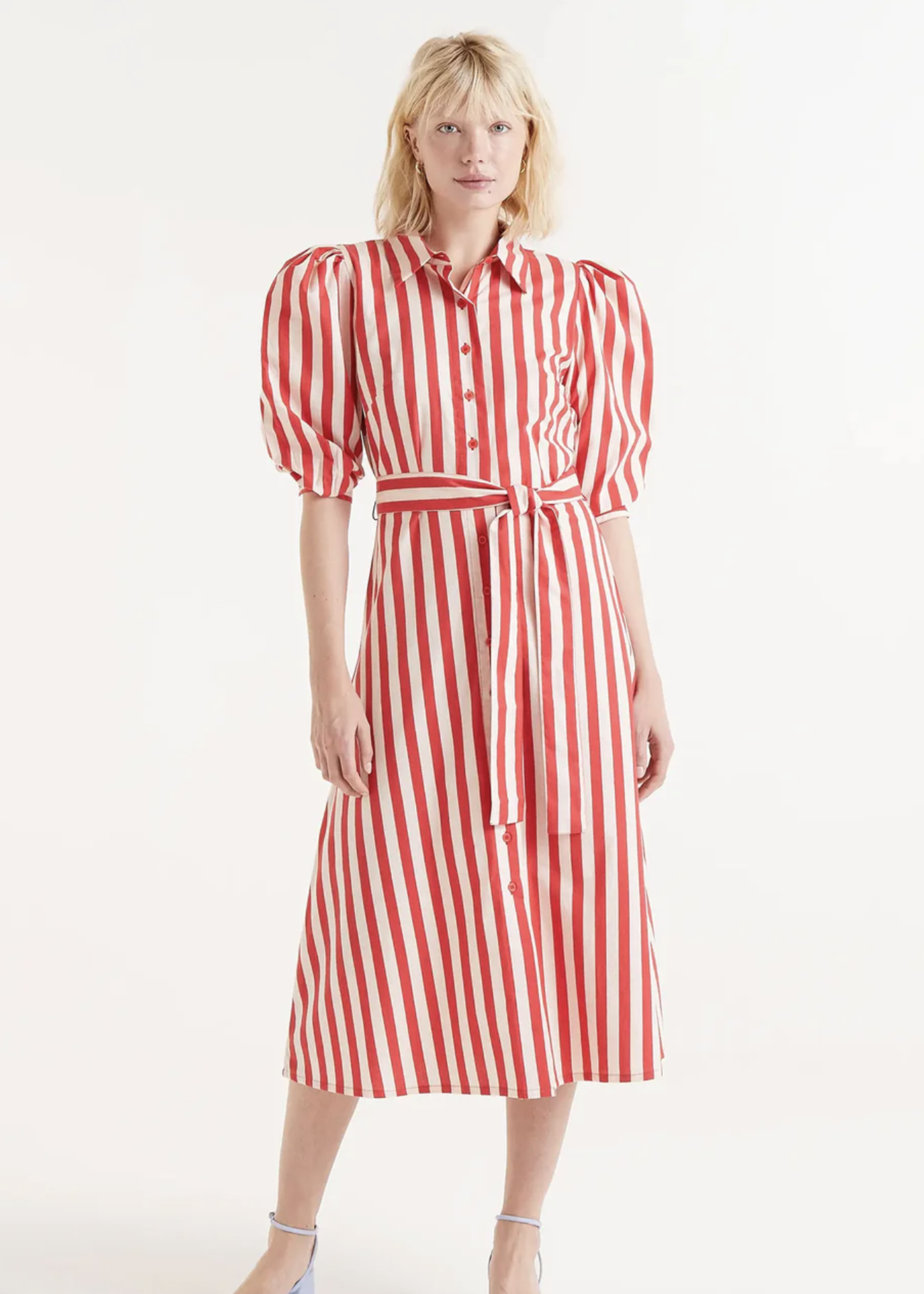 Compania Fantastica Compania Stripe SS Midi Dress