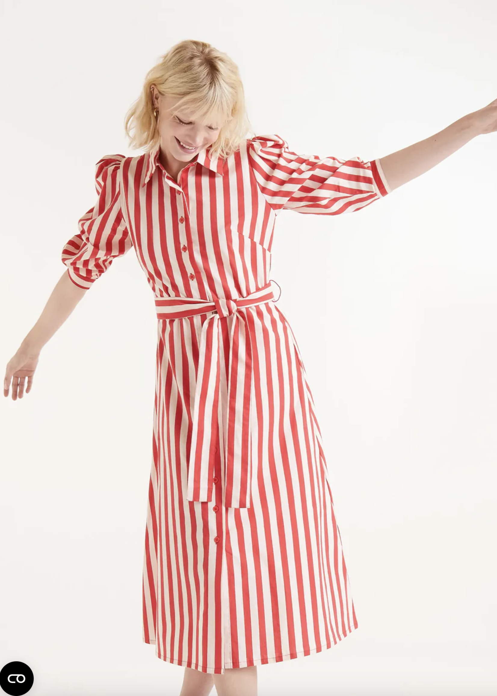 Compania Fantastica Compania Stripe SS Midi Dress