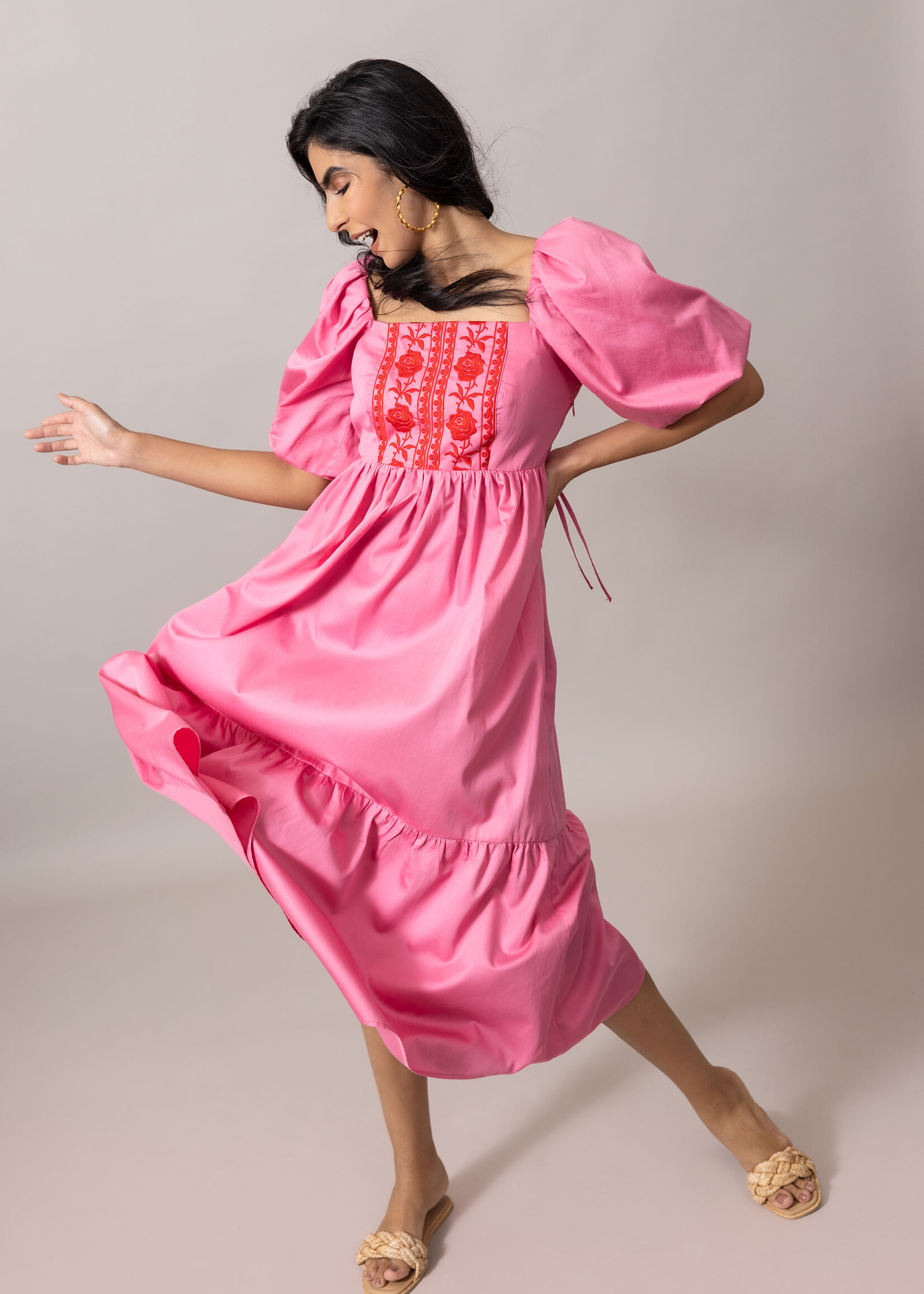 Emily Lovelock Emily Lovelock Jamie Embroidered Midi