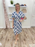 Skemo Skemo Ikat Dye Shirt Dress