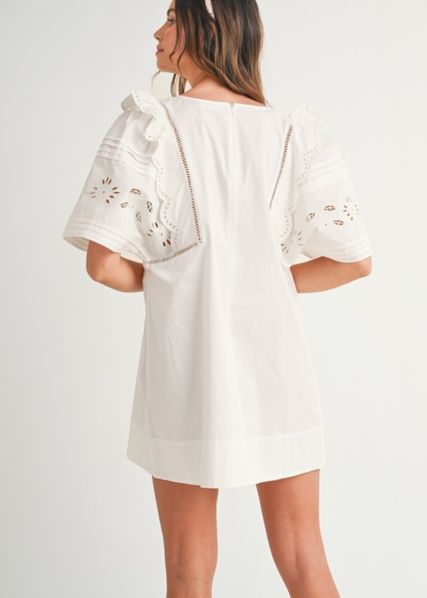 MBL MBL Cutout Embroidered Shift Dress