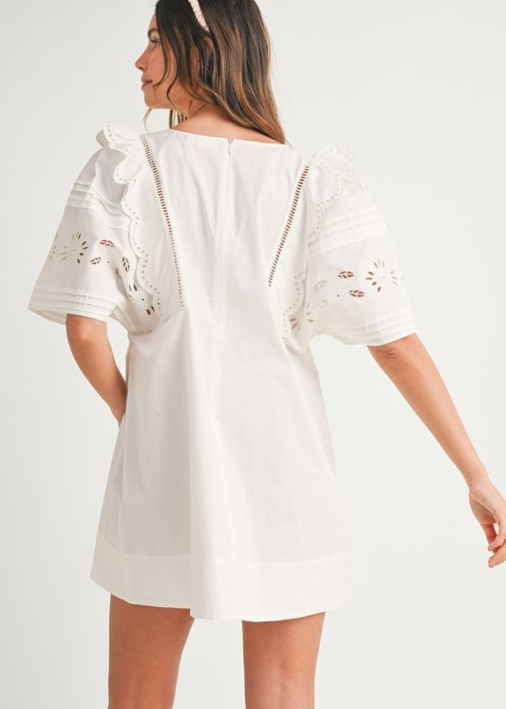 MBL MBL Cutout Embroidered Shift Dress