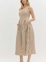 ETO ETO Button Down Stripe Midi
