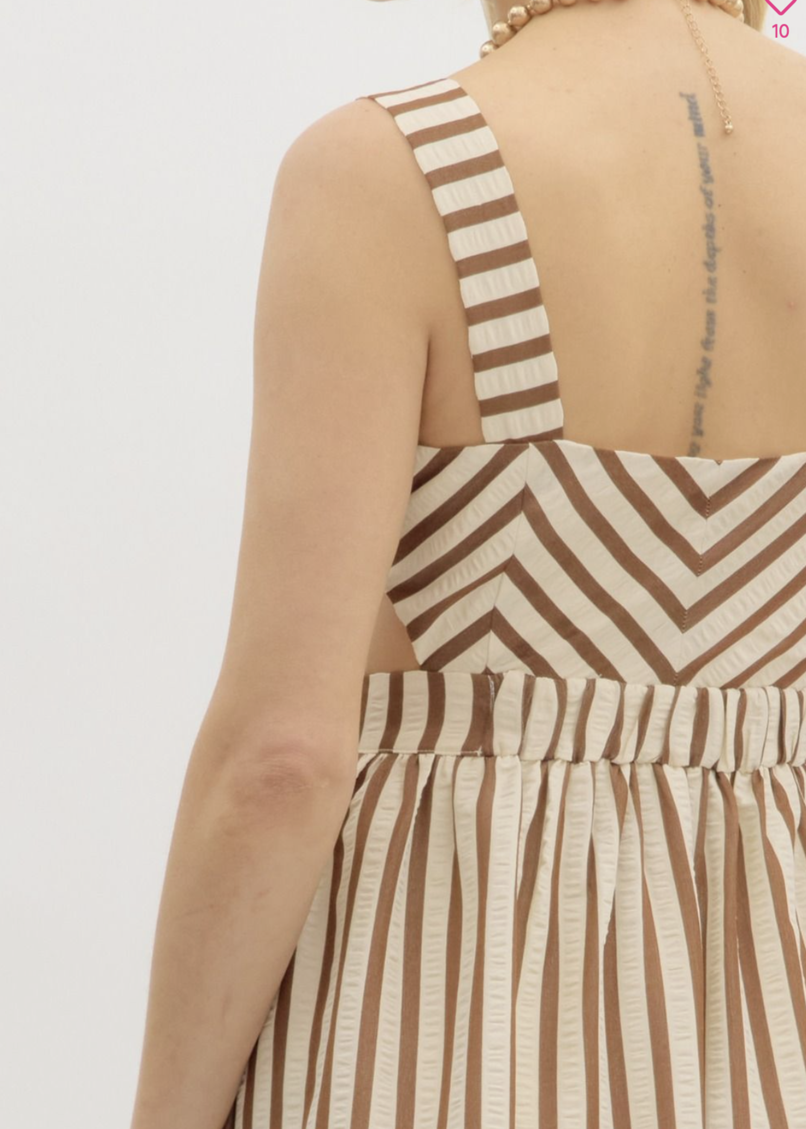 ETO ETO Button Down Stripe Midi