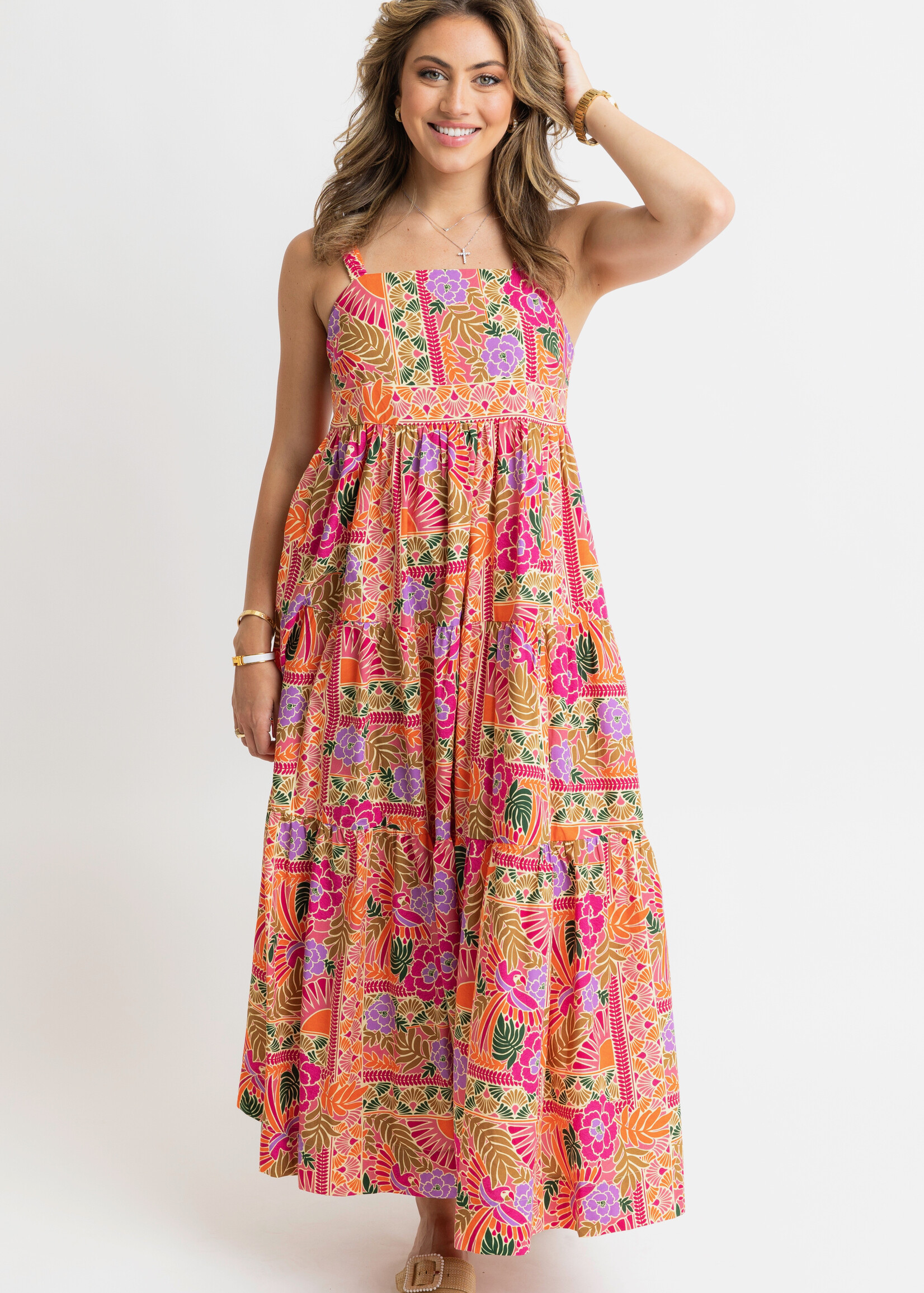 Karlie Karlie Toucan Scarf Maxi Dress