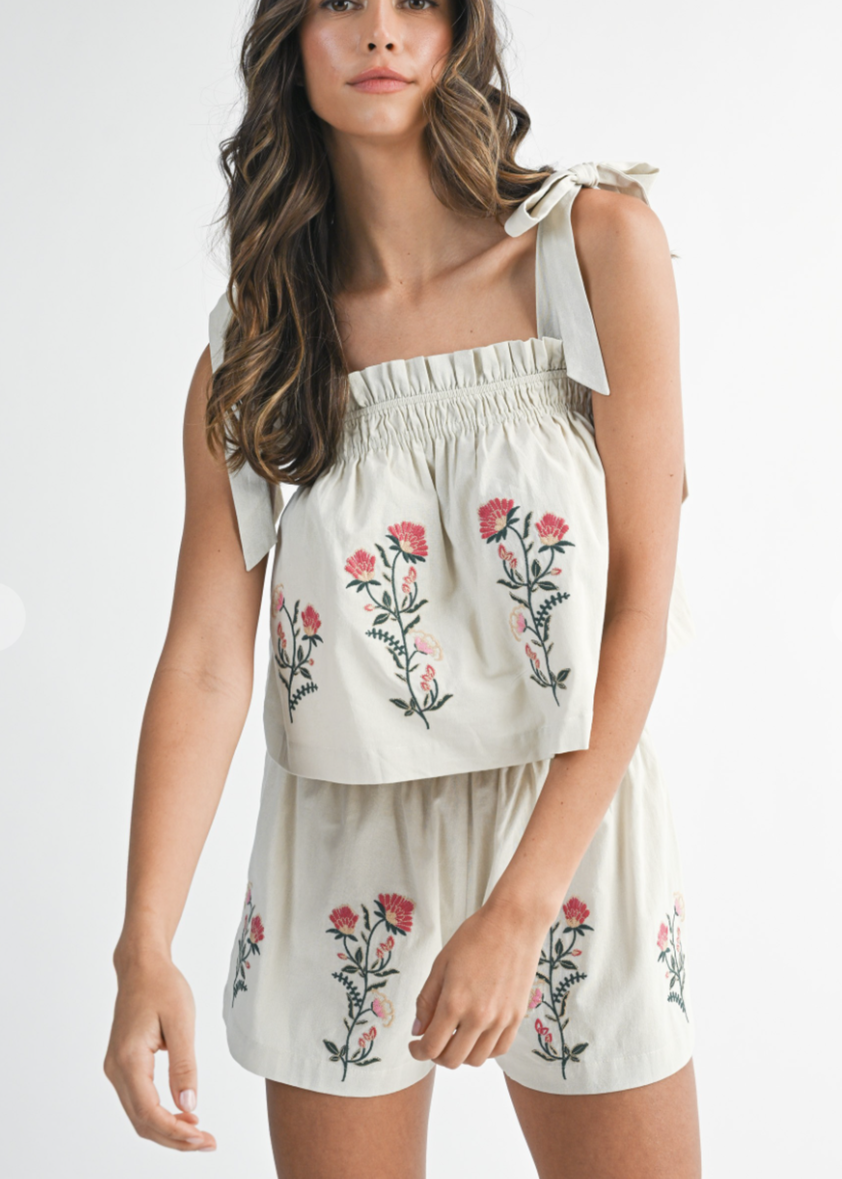 MBL MBL Embroidered Tie Strap Set