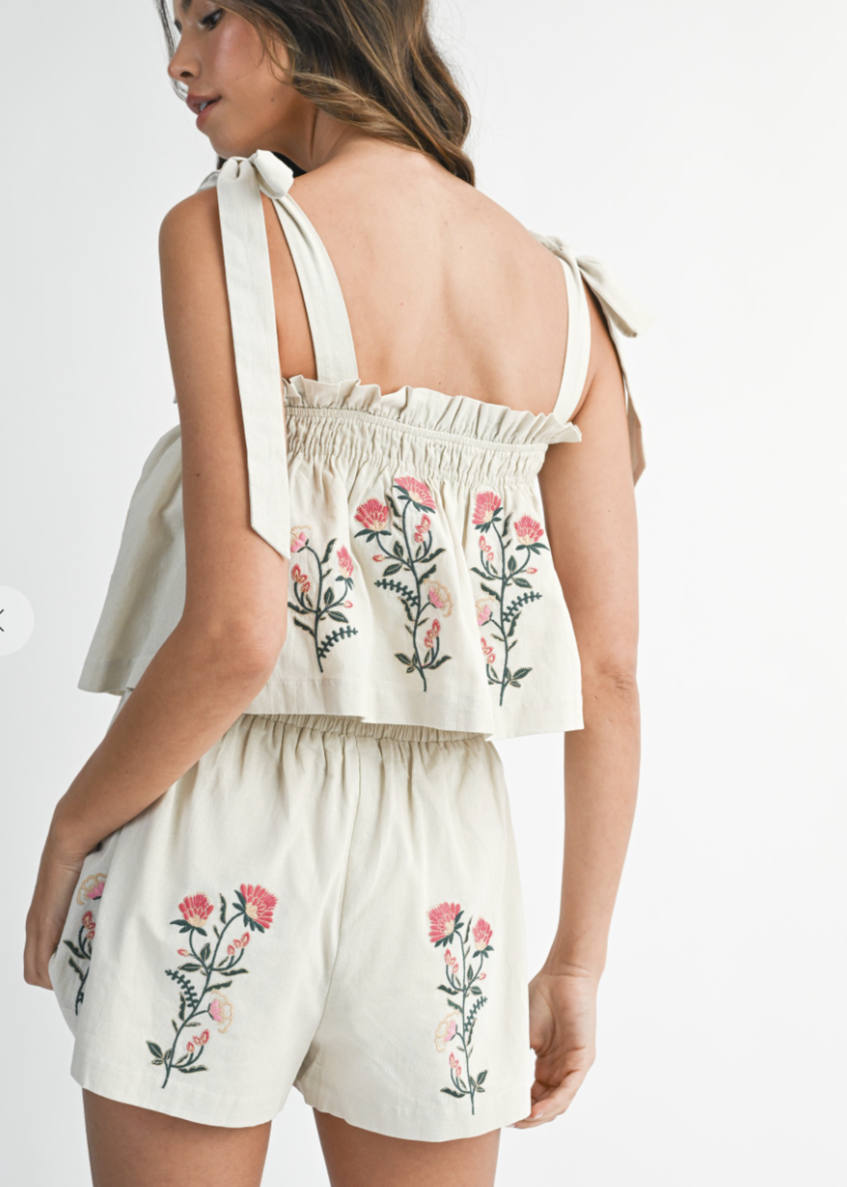MBL MBL Embroidered Tie Strap Set