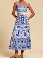 SU SU Square Nk Cutout Trim Midi
