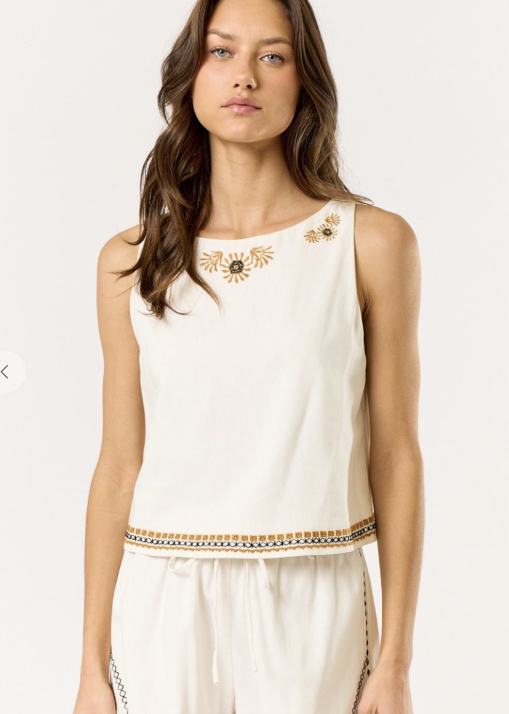 lala Lala Boho Embroidered Linen Set